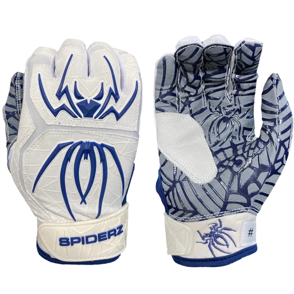 2022 Spiderz HYBRID Batting Gloves - White/Navy | Premium Baseball & Softball Gloves 3 2022 Spiderz HYBRID Batting Gloves - White/Navy | Premium Baseball & Softball Gloves