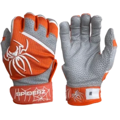 2022 Spiderz PRO Model Batting Gloves - Orange/White | Premium Baseball & Softball Gloves