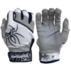 2022 Spiderz PRO Model Batting Gloves - White/Navy Blue | Premium Baseball & Softball Gloves -Fielding Gloves Sales 2022SpiderzPRO White NavyBlue