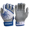 2022 Spiderz PRO Model Batting Gloves - White/Royal Blue | Premium Baseball & Softball Gloves -Fielding Gloves Sales 2022SpiderzPRO White RoyalBlue