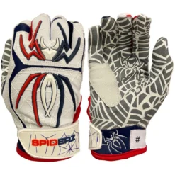 2022 Spiderz HYBRID Limited Edition Batting Gloves: USA Patriot - Premium Baseball & Softball Gloves