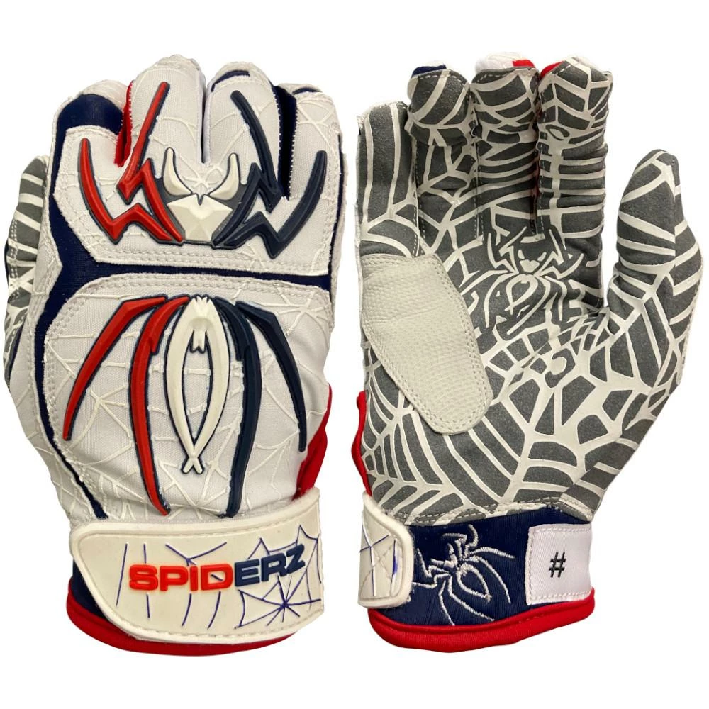2022 Spiderz HYBRID Limited Edition Batting Gloves: USA Patriot - Premium Baseball & Softball Gloves 3 2022 Spiderz HYBRID Limited Edition Batting Gloves: USA Patriot - Premium Baseball & Softball Gloves