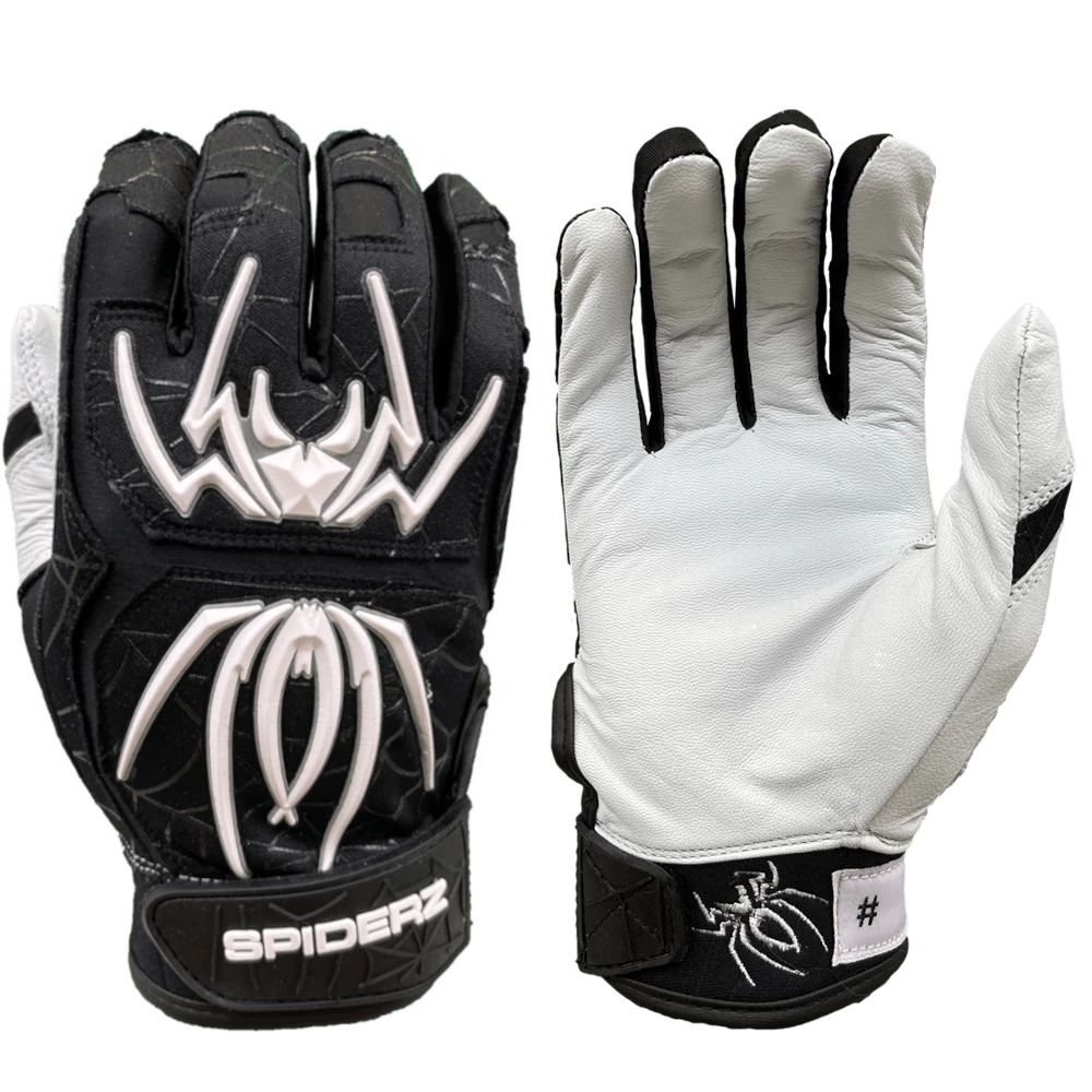 2022 Spiderz ENDITE Batting Gloves - Black & White | Premium Grip & Comfort 2 2022 Spiderz ENDITE Batting Gloves - Black & White | Premium Grip & Comfort