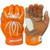 2023 Spiderz HYBRID Batting Gloves - Orange/White | Premium Grip & Comfort for Baseball & Softball -Fielding Gloves Sales 22OrangeWhite
