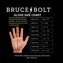 Bruce Bolt PREMIUM PRO Short Cuff Batting Gloves: Red - High-Performance Baseball Gloves for Enhanced Grip & Comfort -Fielding Gloves Sales BBBGSIZECHART 1 baf3cf04 4fa6 489f aa26 0d83060c75bc