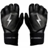 Bruce Bolt PREMIUM PRO Chrome Series Long Cuff Batting Gloves - Black | High-Performance Baseball Gloves -Fielding Gloves Sales BLACKLONG