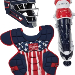 Rawlings ADULT USA VELO 2.0 Catcher's Gear Box Set: CSV2A-NSW - Premium Protective Gear for Baseball Catchers