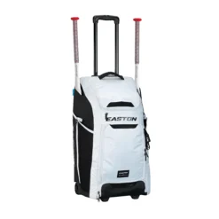 Easton Jen Schro Catcher's Wheeled Bag - A159058 | Durable Roller Equipment Bag for Baseball & Softball -Fielding Gloves Sales Catcher s Wheeled Bag Jen Schro Side Right