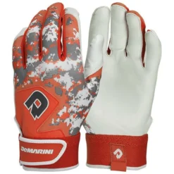 DeMarini Adult Digi Camo II Batting Gloves: WTD6113 - Premium Camouflage Design for Baseball & Softball -Fielding Gloves Sales DeMarini Orange Batting Gloves WTD6113OR