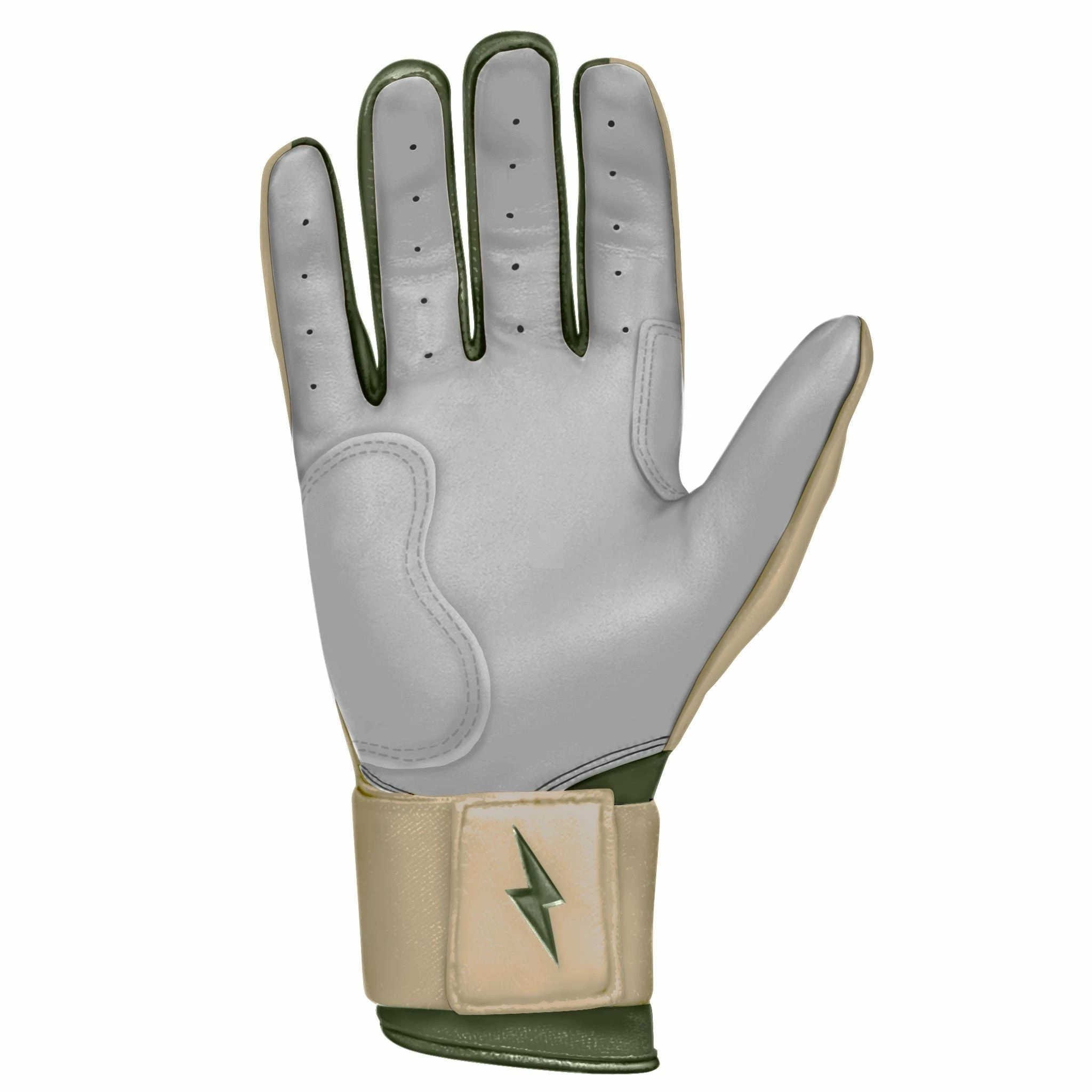 Bruce Bolt Premium Pro Military Series Long Cuff Batting Gloves - Beige | Durable & Comfortable Baseball Gloves 6 Bruce Bolt Premium Pro Military Series Long Cuff Batting Gloves - Beige | Durable & Comfortable Baseball Gloves - Image 4