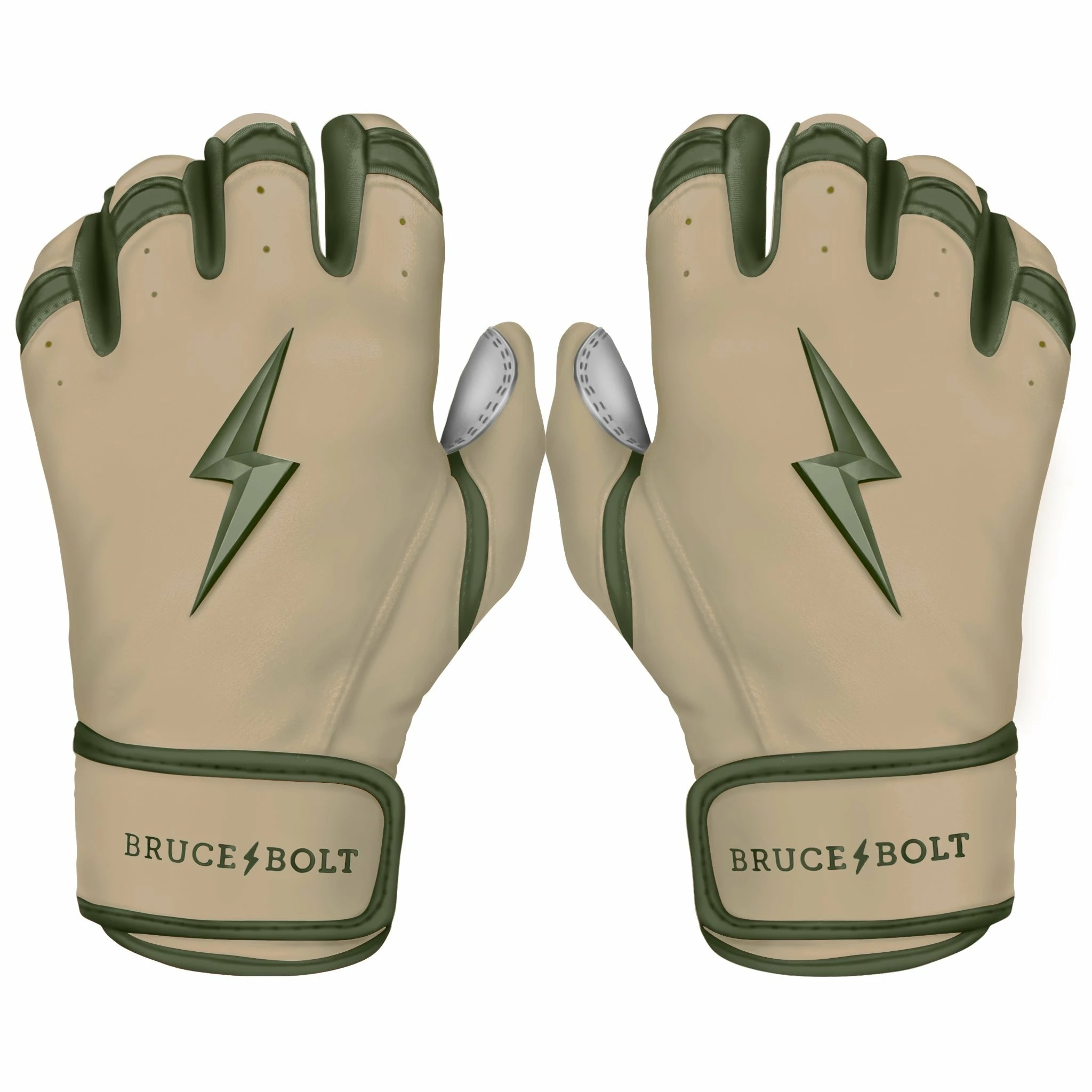 Bruce Bolt Premium Pro Military Series Short Cuff Batting Gloves - Beige | High-Performance Baseball Gloves 3 Bruce Bolt Premium Pro Military Series Short Cuff Batting Gloves - Beige | High-Performance Baseball Gloves