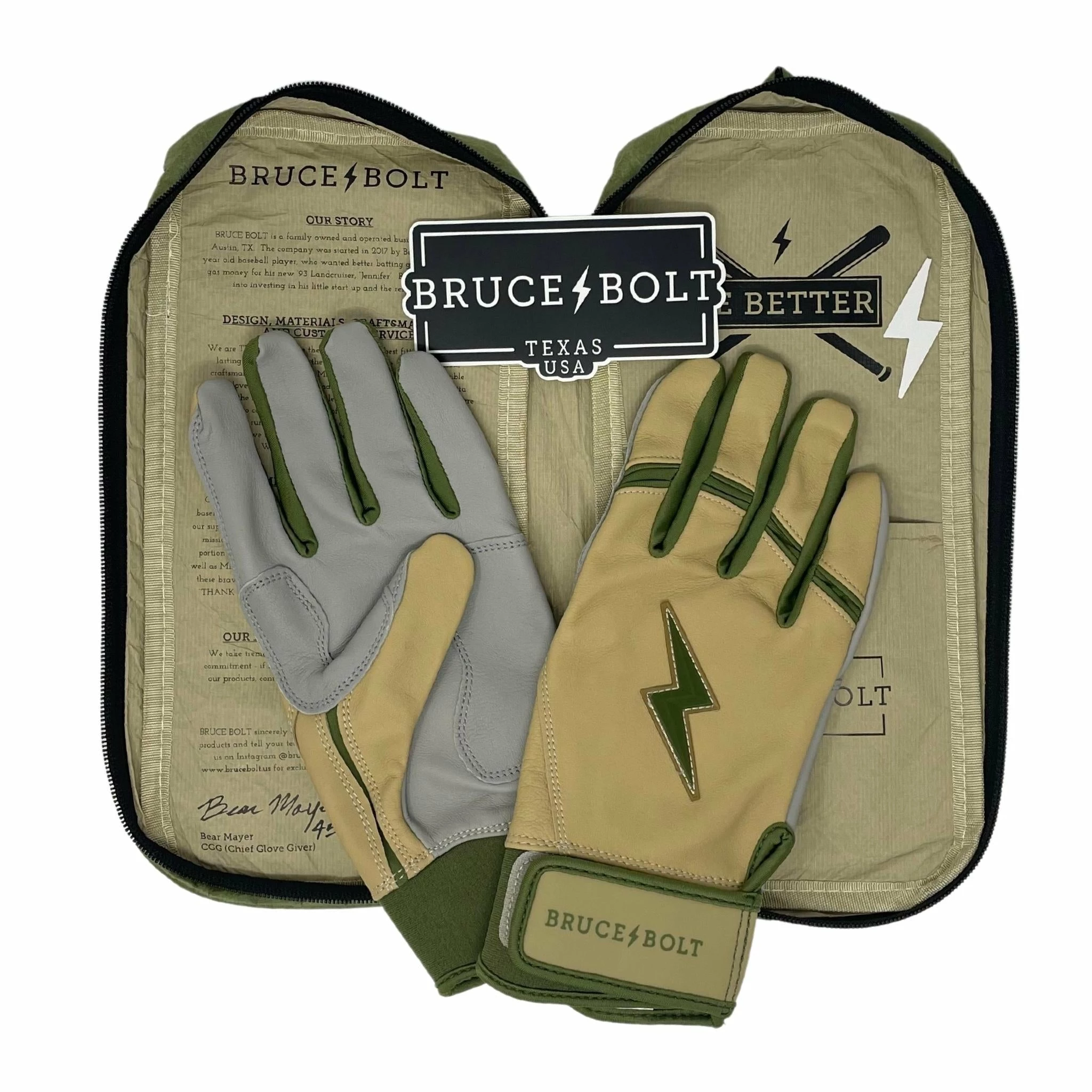 Bruce Bolt Premium Pro Military Series Short Cuff Batting Gloves - Beige | High-Performance Baseball Gloves 7 Bruce Bolt Premium Pro Military Series Short Cuff Batting Gloves - Beige | High-Performance Baseball Gloves - Image 5