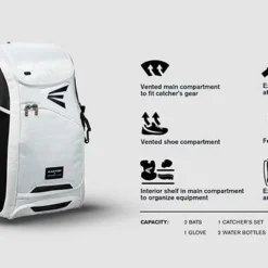 Easton Jen Schro Catcher's Backpack - Durable Baseball Equipment Bag for Catchers (Model: 8073091) -Fielding Gloves Sales Jen Catchers BP Detailed