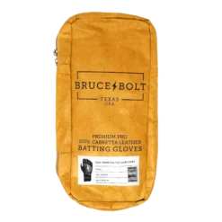 Bruce Bolt PREMIUM PRO Long Cuff Batting Gloves: Black - High-Performance Baseball Gloves for Enhanced Grip & Comfort -Fielding Gloves Sales LC BLKG BAG
