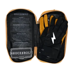 Bruce Bolt PREMIUM PRO Long Cuff Batting Gloves: Black - High-Performance Baseball Gloves for Enhanced Grip & Comfort -Fielding Gloves Sales LC BLKG BAG2
