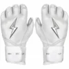 Bruce Bolt PREMIUM PRO Chrome Series Long Cuff Batting Gloves - White | High-Performance Baseball Gloves -Fielding Gloves Sales LC CHRW HERO