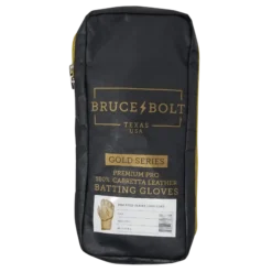 Bruce Bolt PREMIUM PRO Gold Series Batting Gloves: Long Cuff - High-Performance Baseball Gloves for Enhanced Grip & Comfort -Fielding Gloves Sales LC GLD BAG