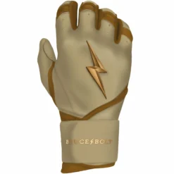 Bruce Bolt PREMIUM PRO Gold Series Batting Gloves: Long Cuff - High-Performance Baseball Gloves for Enhanced Grip & Comfort -Fielding Gloves Sales LC GLD RIGHT