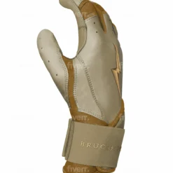 Bruce Bolt PREMIUM PRO Gold Series Batting Gloves: Long Cuff - High-Performance Baseball Gloves for Enhanced Grip & Comfort -Fielding Gloves Sales LC GLD SIDE scaled