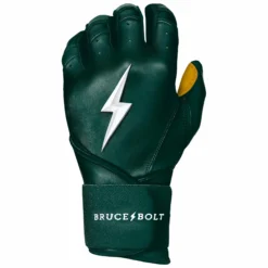 Bruce Bolt PREMIUM PRO Long Cuff Batting Gloves: Green | High-Performance Baseball Gloves -Fielding Gloves Sales LC GRNG LEFT