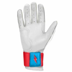 Bruce Bolt PREMIUM PRO BRINSON Series Long Cuff Batting Gloves - White | High-Performance Baseball Gloves -Fielding Gloves Sales LC LBW PALM