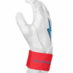 Bruce Bolt PREMIUM PRO BRINSON Series Long Cuff Batting Gloves - White | High-Performance Baseball Gloves -Fielding Gloves Sales LC LBW SIDE scaled