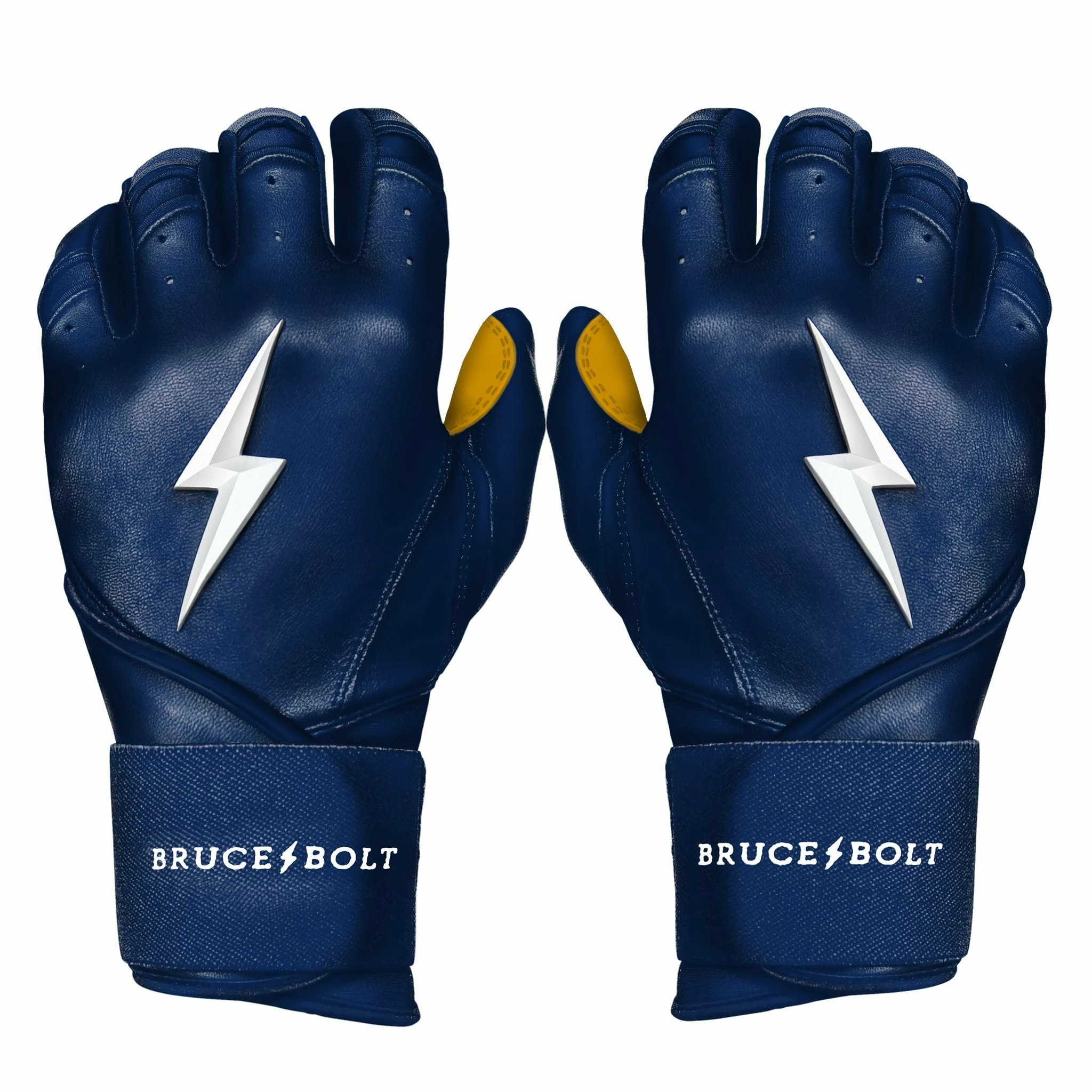 Bruce Bolt PREMIUM PRO Long Cuff Batting Gloves: Navy - High-Performance Baseball Gloves for Enhanced Grip & Comfort 3 Bruce Bolt PREMIUM PRO Long Cuff Batting Gloves: Navy - High-Performance Baseball Gloves for Enhanced Grip & Comfort