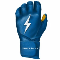 Bruce Bolt PREMIUM PRO Long Cuff Batting Gloves: Royal - High-Performance Baseball Gloves for Enhanced Grip & Comfort -Fielding Gloves Sales LC ROYG LEFT