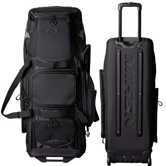 Miken MKMK7X Black Pro Wheeled Roller Bat Bag - Durable Baseball/Softball Equipment Bag with Wheels 3 Miken MKMK7X Black Pro Wheeled Roller Bat Bag - Durable Baseball/Softball Equipment Bag with Wheels