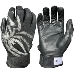 Limited Edition Spiderz PRIZM Batting Gloves: Black Mamba - Premium Performance for Baseball & Softball