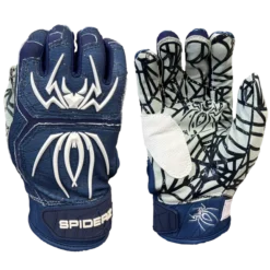 2023 Spiderz HYBRID Batting Gloves - Navy/White | Premium Baseball & Softball Gloves