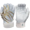2022 Spiderz PRIZM Batting Gloves: White/Gold - Premium Baseball & Softball Gloves