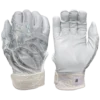 2022 Spiderz PRIZM Batting Gloves - White/Silver | Premium Baseball & Softball Gloves -Fielding Gloves Sales PRIZM WhiteSilver