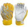 2022 Spiderz PRIZM Batting Gloves - Yellow/Silver | Premium Baseball & Softball Gloves -Fielding Gloves Sales PRIZM YellowSilver