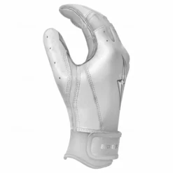 Bruce Bolt PREMIUM PRO Chrome Series Short Cuff Batting Gloves - White | High-Performance Baseball Gloves -Fielding Gloves Sales SC CHRW SIDE scaled
