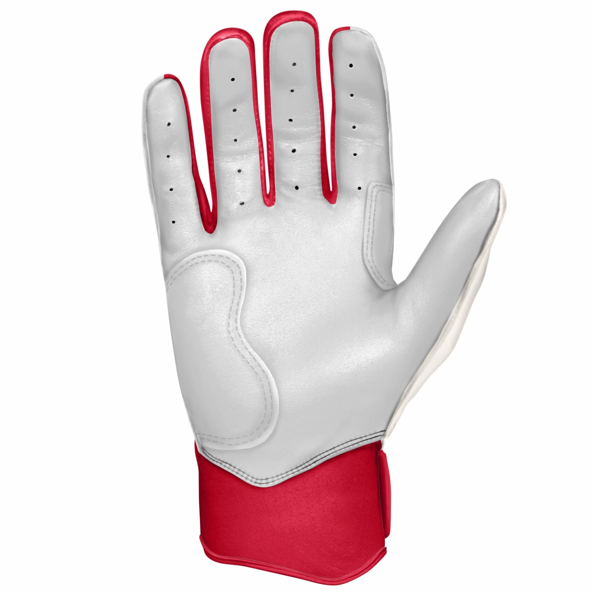 Bruce Bolt PREMIUM PRO BADER Series Short Cuff Batting Gloves - White | High-Performance Baseball Gloves 5 Bruce Bolt PREMIUM PRO BADER Series Short Cuff Batting Gloves - White | High-Performance Baseball Gloves - Image 3