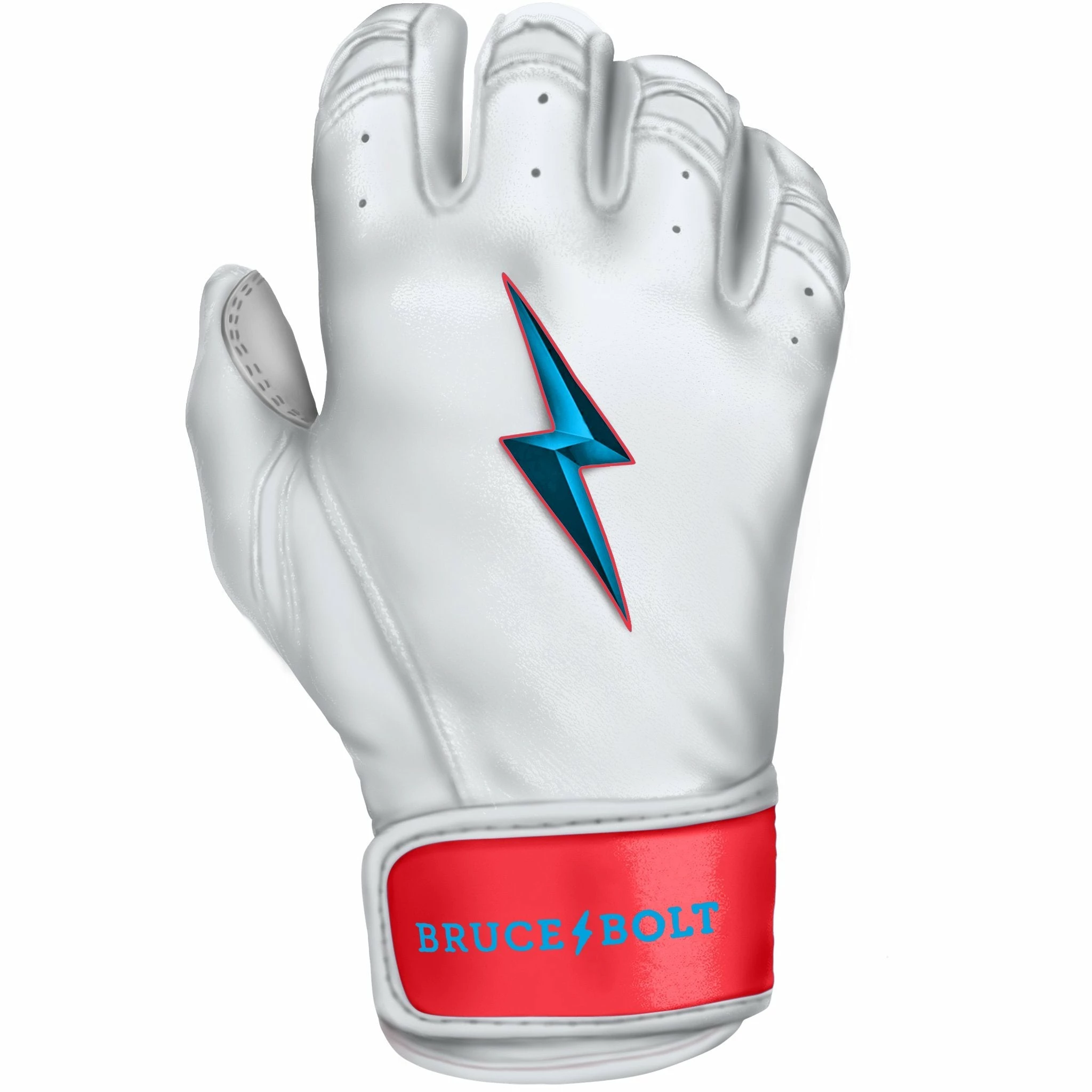 Bruce Bolt PREMIUM PRO BRINSON Series Short Cuff Batting Gloves - White | High-Performance Baseball Gloves 6 Bruce Bolt PREMIUM PRO BRINSON Series Short Cuff Batting Gloves - White | High-Performance Baseball Gloves - Image 4