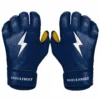 Bruce Bolt PREMIUM PRO Short Cuff Batting Gloves: Navy - High-Performance Baseball Gloves for Enhanced Grip & Comfort -Fielding Gloves Sales SC NVYG HERO