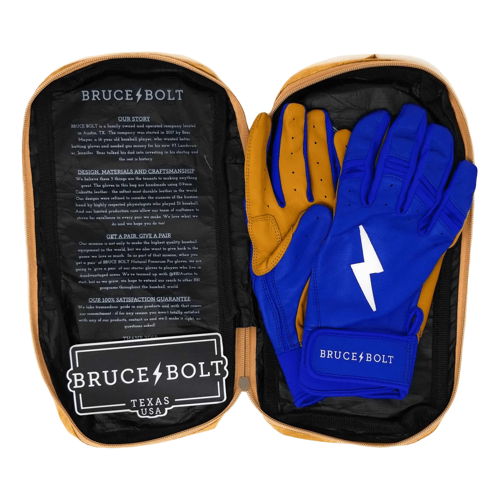 Bruce Bolt PREMIUM PRO Short Cuff Batting Gloves: Royal - High-Performance Baseball Gloves for Enhanced Grip & Comfort 8 Bruce Bolt PREMIUM PRO Short Cuff Batting Gloves: Royal - High-Performance Baseball Gloves for Enhanced Grip & Comfort - Image 6