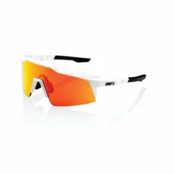 100% SPEEDCRAFT SL Soft Tact Off White Sunglasses with HiPER Red Multilayer Mirror Lens - Premium Protective Gear