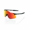 100% HYPERCRAFT XS Youth Sunglasses - Soft Tact Black Frame, HiPER Red Multilayer Mirror Lens -Fielding Gloves Sales SP22 HYPERCRAFT XS 60002 00003 3Q