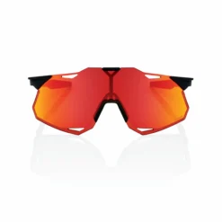 100% HYPERCRAFT XS Youth Sunglasses - Soft Tact Black Frame, HiPER Red Multilayer Mirror Lens -Fielding Gloves Sales SP22 HYPERCRAFT XS 60002 00003 FRONT
