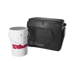 Wilson Coaches Ball Bucket Roller Bag - WB5710701 | Durable Equipment Bag for Baseball & Softball Coaches -Fielding Gloves Sales WB5710701 3 Wilson Ball Bucket Bag Black.png.cq5dam.web .1200.1200