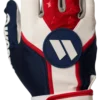 Worth Adult Red, White, and Blue Team Batting Gloves - WBATGL-RWB | Premium Baseball Gloves -Fielding Gloves Sales WBATGL RWB Outside scaled