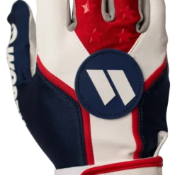 Worth Adult Red, White, and Blue Team Batting Gloves - WBATGL-RWB | Premium Baseball Gloves