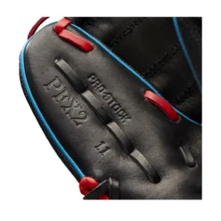2022 Wilson A2000 PFX2SS 11" Infield Baseball Glove - Premium Leather, Pro Stock Fit - WTA20RB22PFX2SS -Fielding Gloves Sales WBW100397 6 A2000 Pedroia Fit X2 SS 11 BlackSS Red Blue.png.cq5dam.web .1200.1200