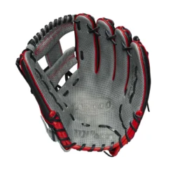 2023 Wilson A2000 1975 Spin Control 11.75" Infield Baseball Glove - WBW1009861175 | Premium Fielding Glove -Fielding Gloves Sales WBW100986 1 A2000 IF 1975SC SPIN CONTROL 1175 BlackSS GreyDimple Red.png.cq5dam.web .1200.1200