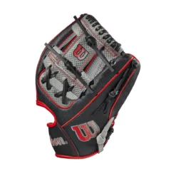 2023 Wilson A2000 1975 Spin Control 11.75" Infield Baseball Glove - WBW1009861175 | Premium Fielding Glove -Fielding Gloves Sales WBW100986 2 A2000 IF 1975SC SPIN CONTROL 1175 BlackSS GreyDimple Red.png.cq5dam.web .1200.1200