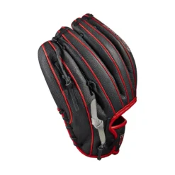 2023 Wilson A2000 1975 Spin Control 11.75" Infield Baseball Glove - WBW1009861175 | Premium Fielding Glove -Fielding Gloves Sales WBW100986 3 A2000 IF 1975SC SPIN CONTROL 1175 BlackSS GreyDimple Red.png.cq5dam.web .1200.1200