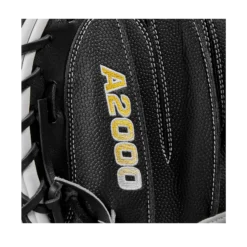 2023 Wilson A2000 M1DSS 33.5" Baseball Catcher's Mitt - WBW100995335 | Premium Leather Glove for Catchers -Fielding Gloves Sales WBW100995 5 A2000 C M1DSC 335 BlackSS BlackDimple White WilsonGold